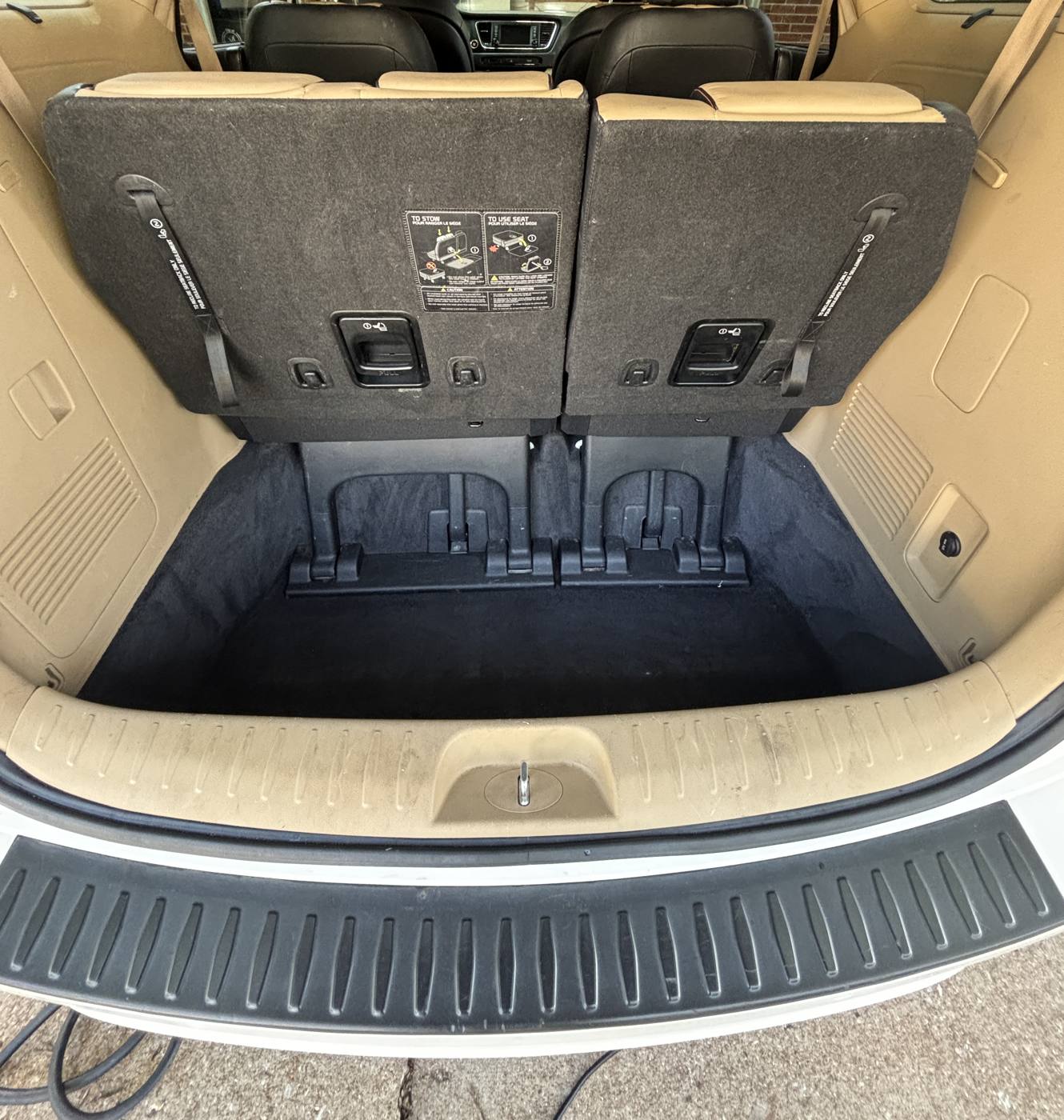 Trunk and cargo area vacuumed and dust-free after detailing